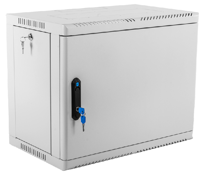 Шкаф телекоммуникационный настенный сварной 9U (600 × 500) съёмные стенки, дверь металл