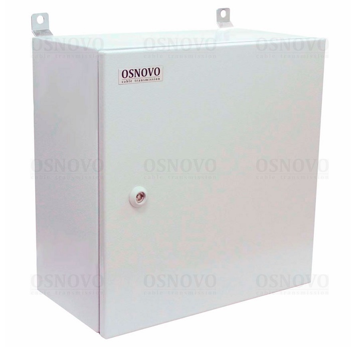 Уличный коммутатор с термостабилизацией и резервным питанием на базе уличной станции OSNOVO OS-44TB1. Порты: 6 x FE (10/100Base-T) с PoE (до 30W) + 2 x FE (10/100Base-T) с PoE (до 60W) + 1 x GE (10/100/1000Base-T) + 2 x GE SFP (1000Base-X)