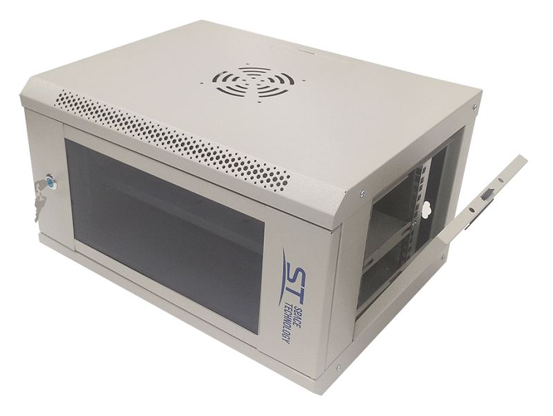 Настенный шкаф 19, 6U, Тип двери: Стеклянная с ударопрочным тонированным стеклом, Высота: 300 мм, Глубина: 400 мм, Ширина: 530 мм, Статическая нагрузка: 90 (стена), 300 (опоры) кг, Цвет: Серый, IP20, Климатическое исполнение: УЗ, 1 полка в комплекте