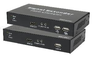 Комплект для передачи HDMI, USB и ИК управления по кабелю витой пары (CAT5e/6) до 150м. Разрешение до 4K2K(3840x2160,60Гц). Поддержка HDMI 2.0. Порты USB предназначены только для подключения клавиатуры и мыши.Передатчик:Вх.-HDMI(A)/Роз.2,1x5,5мм(DC12V)/TRS3.5мм(IR).Вых.-USB(A)/TRS3.5мм(IR)/RJ45.Приёмник:Вх.-RJ45/TRS3.5мм(IR)/Роз.2,1x5,5мм(DC12V)/USB(A)x2. Вых.-HDMI(A)/TRS3.5мм(IR).В комплекте БП DC12V(1А) - 2шт,соединительные шнуры для подключения к источнику сигнала-HDMI, USB, ИК-излучатель, ИК-приёмник. Размеры каждого устройства (ШxВxГ): 131x32x93мм. Вес: 0,6 кг. Рабочая температура: -15...+55С.