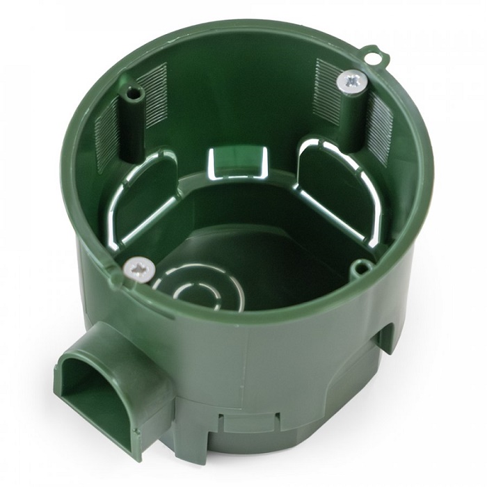 Коробка установочная углубленная безгалогенная (HF) 68х60 с саморезами (8шт/уп)