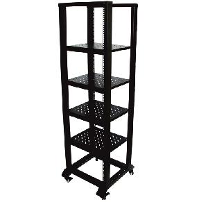 Открытая стойка 19" 24U, высота 1177 мм., двухрамная (комплект на 1 прибор:1 полка 470х430мм,&nbsp;&nbsp;1 фальшпанель, 1 комплект крепежа), 18кг