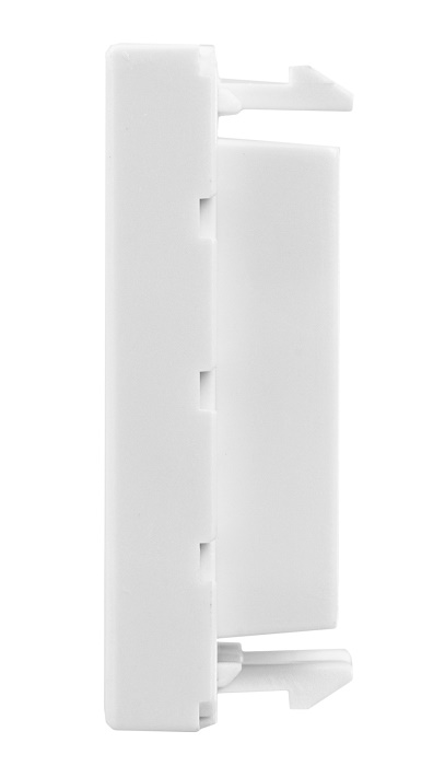 Адаптер 45х45 мм для модуля Keystone, 2 порта, шторки, белый