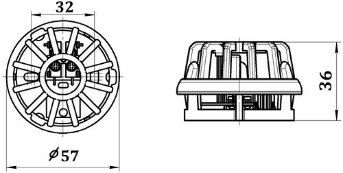 Извещатель пожарный тепловой точечный максимальный, встроенная электронная плата индикации, IP20, температура срабатывания от 69°С до 85°С