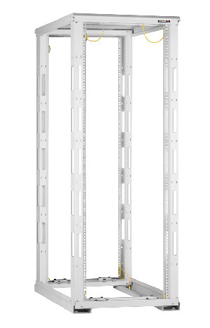 Монтажная стойка двухрамная с разборной рамой 19", 24U, Ш600xВ1195xГ1000мм, с крышей, в разобранном виде, серый