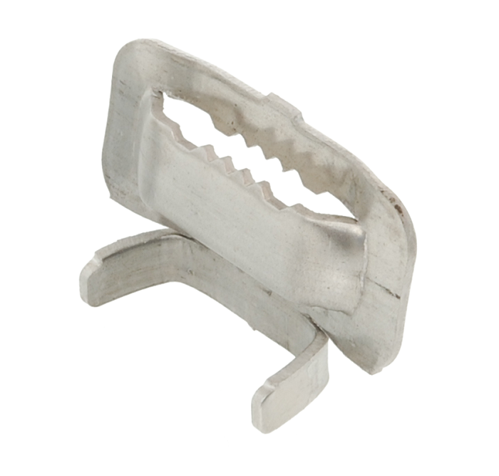 Скрепа монтажная, с зубьями, стальная