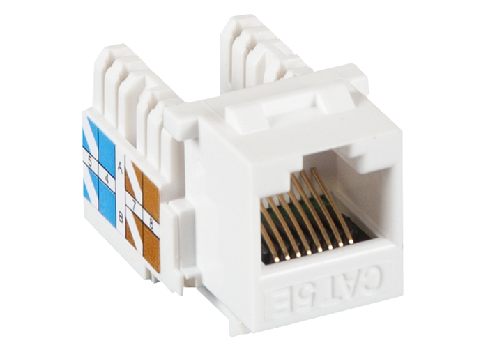 EC-UKJ-UD2-WT-10 - Модуль-вставка типа Keystone, Кат.5e, 100МГц, RJ45/8P8C, 110/KRONE, T568A/B, неэкранированный, белый, уп-ка 10шт. Модуль-вставка типа Keystone, Кат.5e, 100МГц, RJ45/8P8C, 110/KRONE, T568A/B, неэкранированный, белый, уп-ка 10шт.