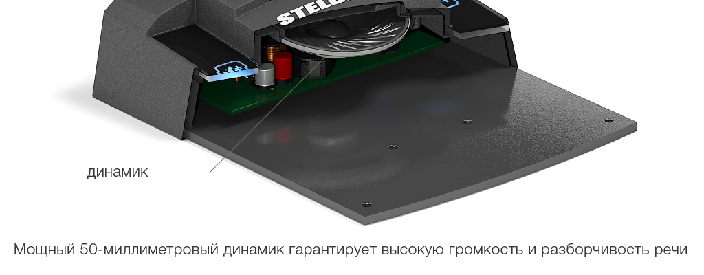 Абонентский пульт с кнопкой "Вызов" для переговорных устройств&nbsp;&nbsp;S-740 и S-760 с регулировками чувствительности и громкости.