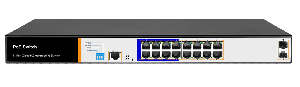 Коммутатор, WEB Smart управляемый, 16 PoE (802.3af/at) портов 10/100/1000Мбит/с 8 до 250 метров cat.6, 2*SFP 1000Мбит/с, 250Вт APO&R