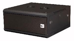 Шкаф 19" телекоммуникационный настенный, 4U 280х600х600 мм, дверь металл, черный