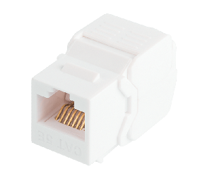 Модуль-вставка типа Keystone Essential Line, Кат.5е (Класс D), 100МГц, RJ45/8P8C, самозажимной, T568A/B, 180 градусов, неэкранированный, белый