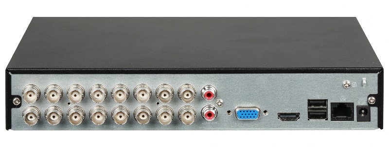 16-канальный HDCVI-видеорегистратор c SMD, HDCVI, AHD, TVI, IP, CVBS; отображение: до 1080p; запись: 1кн до 1080N@25к/с, 2-16кн 1080N@15к/с ; кодирование: AI-Coding, H.265+, H.265, H.264+, H.264;&nbsp;&nbsp;IP-каналы: до 18 каналов, до 6Мп; накопители: 1 SATA III до 16Тбайт; видеоаналитика: 8кн интеллектуальный детектор движения SMD Plus, интеллектуальный поиск видеовыходы: 1 HDMI, 1 VGA; сеть: 1 RJ45 100Мбит/с; аудиовх/вых: 1/1; питание: 12В(DC)