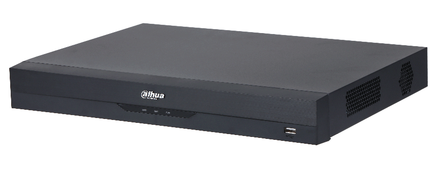 16-канальный HDCVI-видеорегистратор с FR Формат видеосигнала: HDCVI, AHD, TVI, IP, CVBS; отображение: до 5Мп; запись: до 5M-N@10к/с, 1080N@25к/с; кодирование: AI/H.265+, H.265, H.264+, H.264;  IP-каналы: до 24 каналов, до 6Мп; накопители: 2 SATA III до 16Тбайт (каждый)