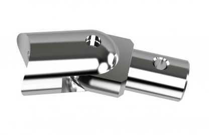 Соединитель шарнирный (поворотный), хромированный под горизонтальную перемычку ф32мм