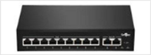Неуправляемый коммутатор, 9 RJ-45 POE портов (10/100 Мбит/с), 2 RJ-45 Uplink порта (10/100 Мбит/с), бюджет на порт до 30 Вт, общий бюджет до 120Вт.
