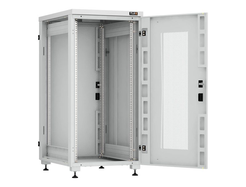 Напольный шкаф серии Lite II 19", 24U, Ш600хГ800, перфорированная дверь, металлические стенки, перфорированная дверь, серый