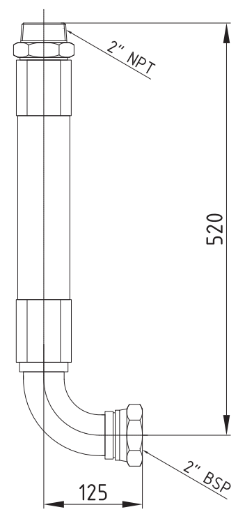 Рукав высокого давления предназначен для соединения модулей типа МПА-NVC1230 (52,106,147,180л) с трубопроводом (402018)