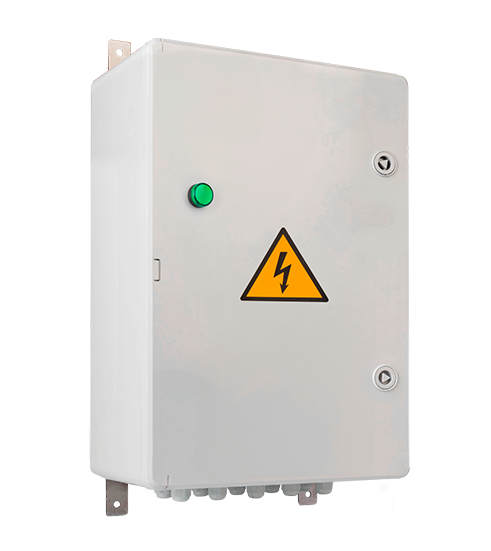 Уличный коммутатор, 1Гбит/с, Два SFP-слота, Встроенный оптический кросс, 8 портов 10/100 Base-Tx PoE+. Бюджет мощности PoE - 480Вт. 60Вт на всех портах