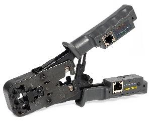 Инструмент обжимной, Кримпер многофункциональный с 3-мя встроенными модулями для обжима RJ-45, RJ-12, RJ-11
