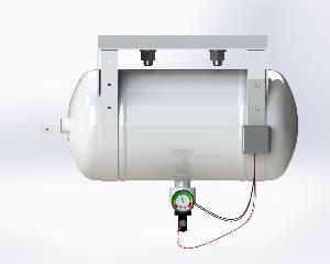 Модуль газового пожаротушения подвесного типа, Объем 10 л. Автоматический, ручной, автономный запуск. ГОТВ – хладон, фторкетон. Максимальный защищаемый объем: 20 м.куб., манометр показывающий