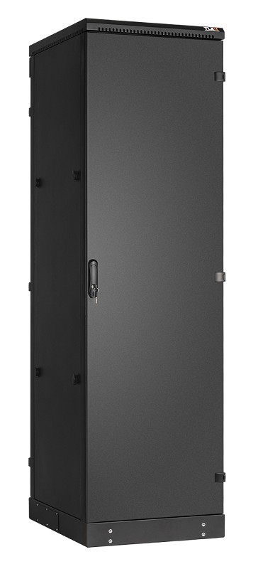 Напольный шкаф 19", 42U, промышленный, цельнометаллические двери, степень защиты IP54, Ш600хВ2070хГ800мм, черный