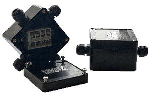 Коробка соединительная взрывозащищенная для искробезопасных цепей, четыре кабельных ввода PG7, клеммная колодка WAGO 4гр. х 2конт.+ 2гр. х 4конт.