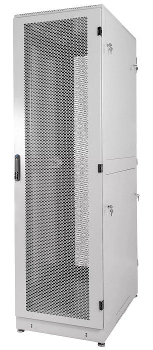 Шкаф телекоммуникационный напольный 42U (600 × 1000) дверь перфорированная 2 шт.
