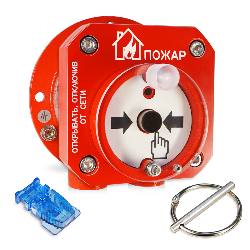 Извещатель пожарный ручной взрывозащищенный адресный.  Корпус из алюминиевого сплава, защита оболочки IP68. Маркировка взрывозащиты 1ExdIICT6.  Питается по двухпроводной линии от «С2000-КДЛ», от -40 до +65 °С.