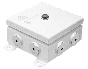 Коробка монтажная общепромышленные, оцинкованная сталь 1,2мм, IP66, 123х123х60 мм, 8 вводов, диаметр присоединяемого кабеля: М20 (8-13), (Р) - резиновый ввод