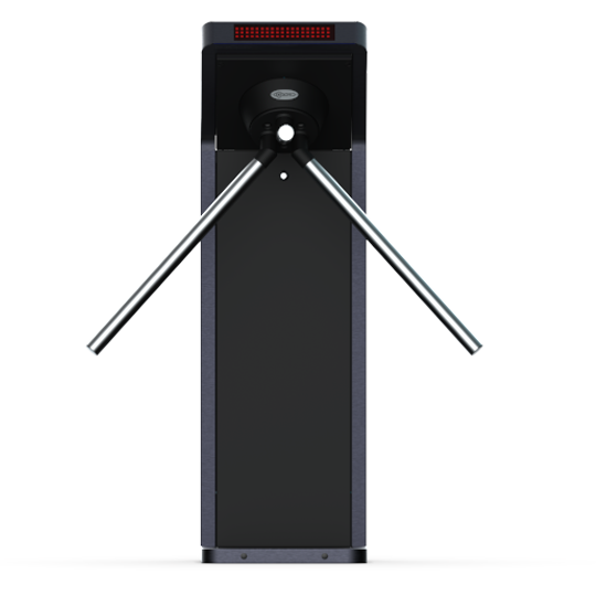 Электромеханический турникет имеет светодиодную подсветку корпуса , автоматическую антипанику, 2 считывателя