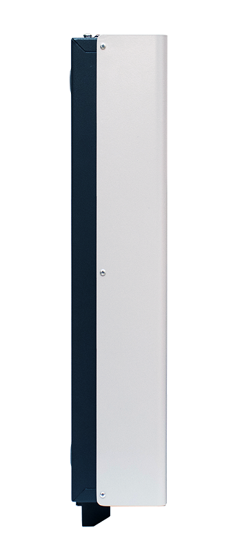 Стабилизатор переменного напряжения инверторный (с двойным преобразованием) однофазный, чистая синусоида; P-нагр.10 кВА/9 кВт, U-вх.165…310 В, U-вых.220…230 В (с шагом 1 В), I-вых.45 A; IP20, t-раб. +5…+40°C, 498х370х101 мм