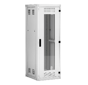 Напольный шкаф 19", 33U, стеклянная дверь, цельнометаллические стенки, Ш600хВ1641хГ600мм, в разобранном виде, серый