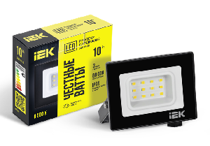 Прожектор СДО 06-10 светодиодный черный IP65 6500K