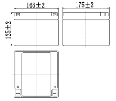 Аккумулятор 26 А/ч., 12В, 166х175х125 мм, вес 8,2 кг