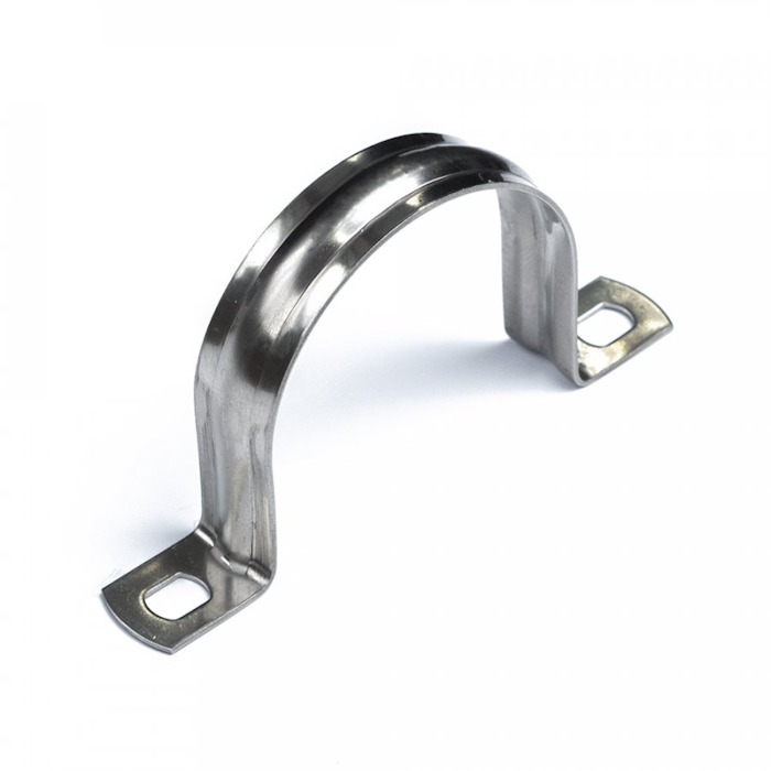 Скоба металлическая двухлапковая СМД(INOX) d48-50 мм (10шт/уп)