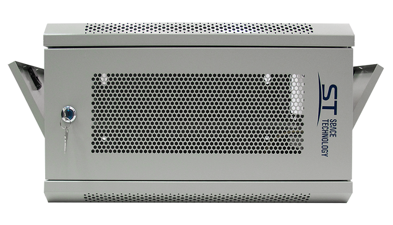 Настенный шкаф 19, 6U, Тип двери: Металлическая перфорированная, Высота: 300 мм, Глубина: 400 мм, Ширина: 530 мм, Статическая нагрузка: 90 (стена), 300 (опоры) кг, Цвет: Серый, IP20, Климатическое исполнение: УЗ, 1 полка в комплекте