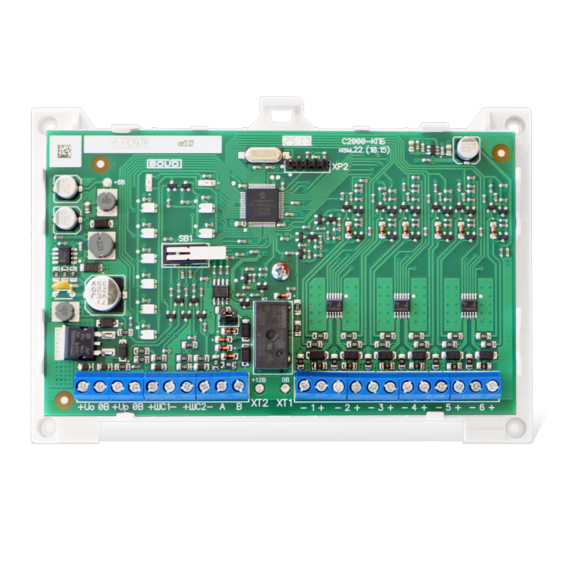 Блок контрольно-пусковой, 1 линия интерфейса RS485, 6 исполнительных контролируемых выходов. Управление от «С2000-АСПТ», «С2000М», "Сириус" или АРМ