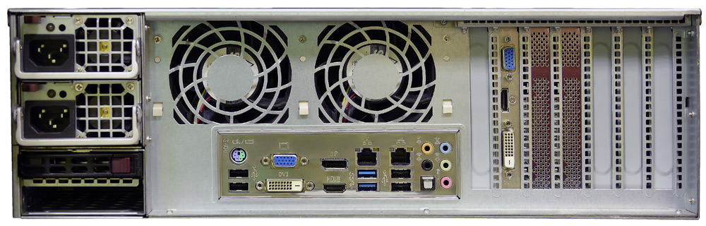 Сетевой видеорегистратор для систем IP видеонаблюдения (NVR) повышенной мощности и надежности, поддержка любой видеоаналитики TRASSIR. Запись, воспроизведение и отображение 64 каналов (25 к/с на канал, любое разрешение, суммарный битрейт 700 Мбит/сек).