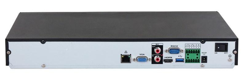 16-канальный IP-видеорегистратор 4K, H.265+ и ИИ, Входящий поток до 448Мбит/с; сжатие: H.265+, H.265, H.264+, H.264, MJPEG; разрешение записи до 32Мп; накопители: 2 SATA III до 20Тбайт; воспроизведение: 16кн@5Mp, 2кн@32Мп; видеовыходы: 1 HDMI (8K), 1 VGA; cеть: 1 RJ45 1000Мбит/с; aудиовх/вых: 1/1; тревожные вх./вых.: 4/2; питание: 12В(DC); видеоаналитика: 4кн AcuPick, 4кн детектор лиц и распознавание лиц (12лиц/с), 4кн видео метаданные, 8кн охрана периметра, IVS, 16кн SMD Plus; видеоаналитика с камер: AcuPick, детектор лиц и распознавание лиц, видео метаданные, распознавание номеров ТС, тепловая карта, подсчет людей, интеллектуальный поиск, POS, поддержка тепловизионных (TPC) и мультиматричных камер