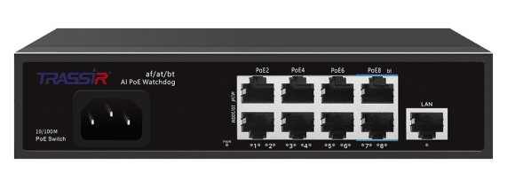 Неуправляемый Fast Ethernet РоЕ-коммутатор оснащен восемью РоЕ-портами RJ-45 и 1 uplink-портом 10/100 Мбит/с. Дальность передачи PoE 250 метров. Стандарты PoE     IEEE802.3af, IEEE802.3at, IEEE802.3bt. 7 и 8 порты коммутатора поддерживают технологию Hi-PoE. Максимальная потребляемя мощность 65ВТ, Молниезащита. -30...+60ºС. 189.5x139.5x42 мм