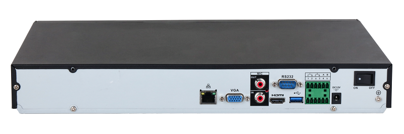 8-канальный IP-видеорегистратор 4K, H.265+ и ИИ, Входящий поток до 448Мбит/с; сжатие: H.265+, H.265, H.264+, H.264, MJPEG; разрешение записи до 32Мп; накопители: 2 SATA III до 20Тбайт; воспроизведение: 8кн@8Mp, 2кн@32Мп; видеовыходы: 1 HDMI (8K), 1 VGA; cеть: 1 RJ45 1000Мбит/с; aудиовх/вых: 1/1; тревожные вх./вых.: 4/2; питание: 12В(DC); видеоаналитика: 4кн AcuPick, 4кн детектор лиц и распознавание лиц (12лиц/с), 4кн видео метаданные, 8кн охрана периметра, IVS, 8кн SMD Plus; видеоаналитика с камер: AcuPick, детектор лиц и распознавание лиц, видео метаданные, распознавание номеров ТС, тепловая карта, подсчет людей, интеллектуальный поиск, POS, поддержка тепловизионных (TPC) и мультиматричных камер