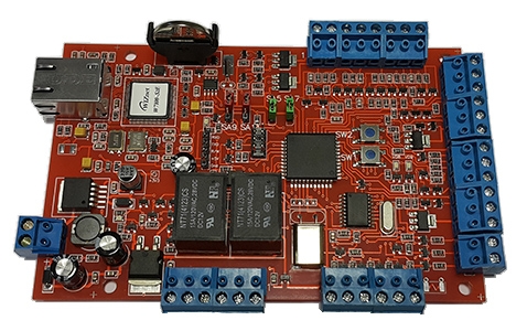 Базовый контроллер Gate-8000-Ethernet в корпусе с двумя ИБП  (для питания замка и контроллера) и местами под аккумуляторы 7Ач.