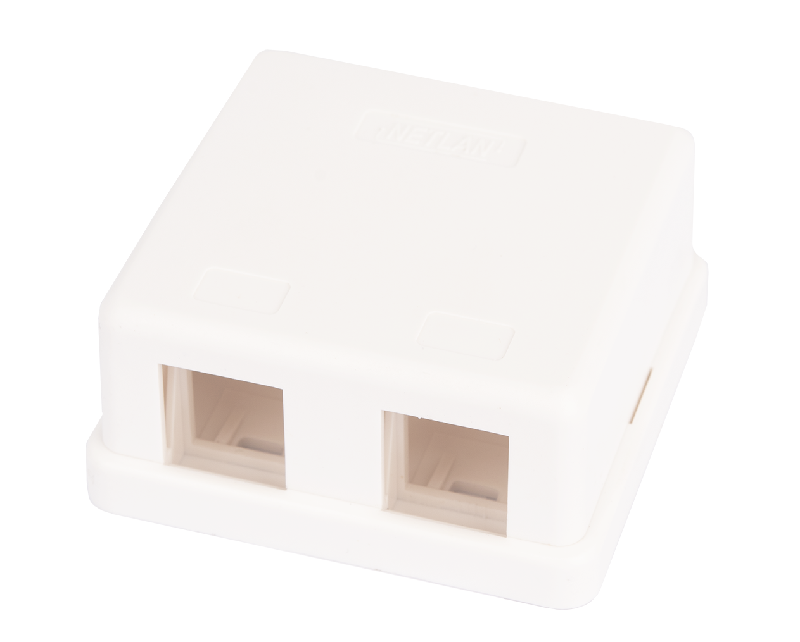 EC-UWO-2KJ-WT-10 - Корпус настенной розетки, под 2 модуля-вставки типа Keystone, белый, уп-ка 10 шт. Корпус настенной розетки, под 2 модуля-вставки типа Keystone, белый, уп-ка 10 шт.
