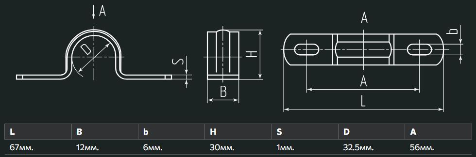 СМД 31-32 Скоба металлическая двухлапковая FORTISFLEX