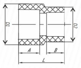 Муфта ПП переходная D75-40