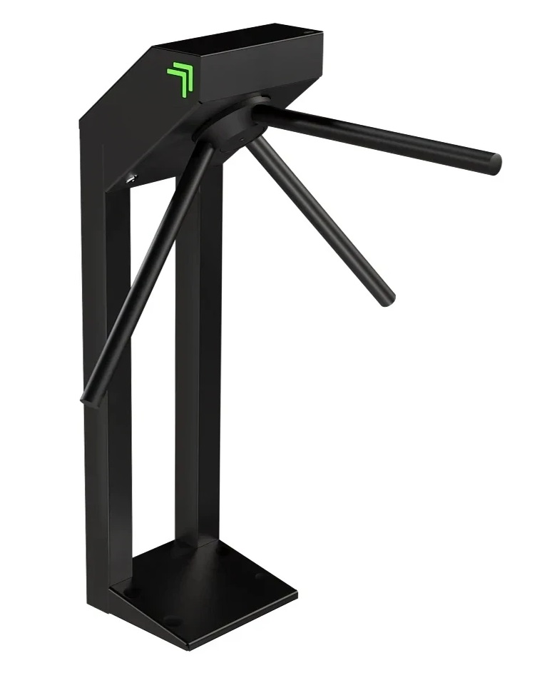 Стойка турникета эл/мех для эксплуатации в закрытых помещениях, c блоком управления, (цвет - черный),&nbsp;&nbsp;без преграждающих планок, пульт управления