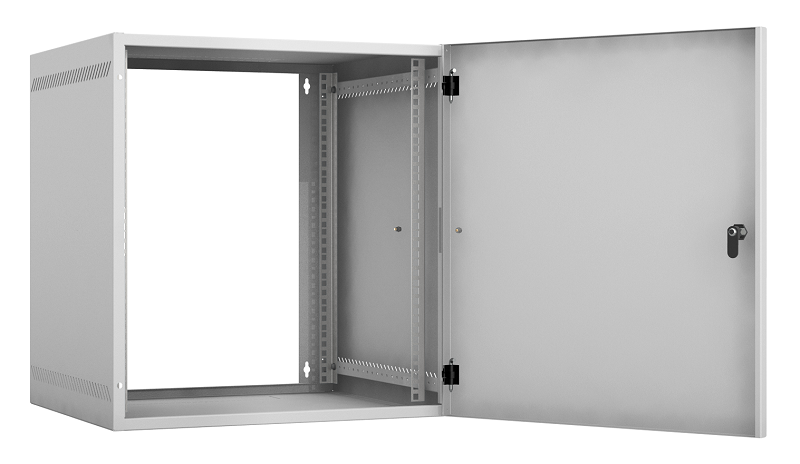 EC-WA-125450-W-M-GY - Настенный шкаф 19", 12U, металлическаяя дверь, Ш540хВ573хГ500мм, 2 пары монтажных направляющих, сварной, серый Настенный шкаф 19", 12U, металлическаяя дверь, Ш540хВ573хГ500мм, 2 пары монтажных направляющих, сварной, серый