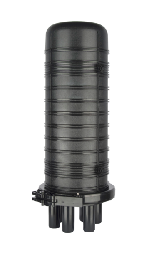 Муфта оптическая, 144 волокна, тупиковая, 5 вводов/выводов, с вводом для транзитной петли,&nbsp;&nbsp;с термо герметизацией вводов, наружное исполнение