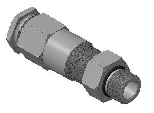 Кабельный ввод для бронированного кабеля с двойным уплотнением резьбой М20х1,5 мм, внешним диаметром кабеля D=11-15 мм и проходным диаметром кабеля d=6-10 мм