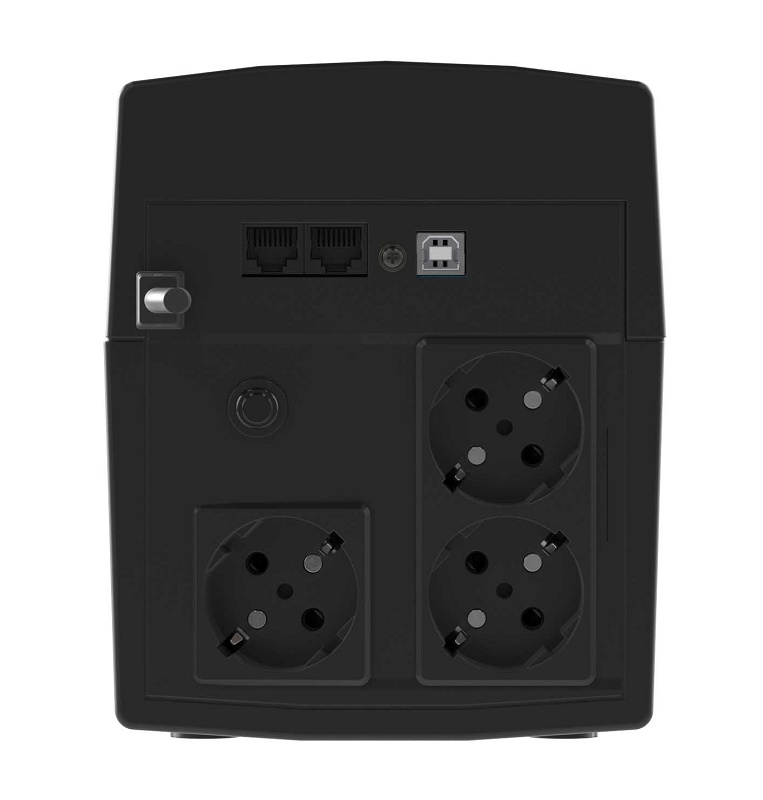 Линейно-интерактивный ИБП ДКС серии Info LCD, 1500 ВА/900 Вт, 1/1, 3xSchuko, USB + RJ45, LCD, 2x8Aч